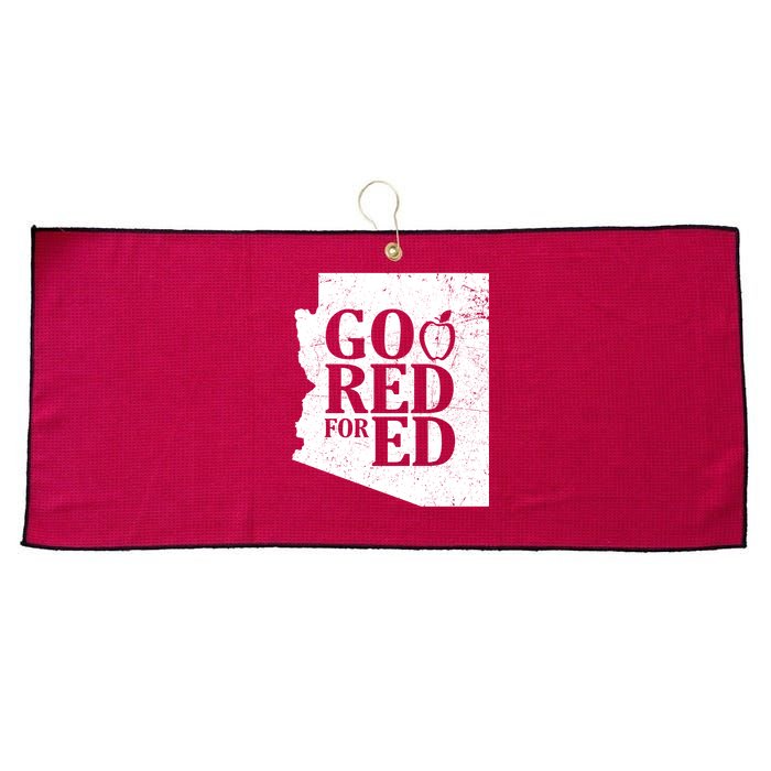 Go Red For Ed Distressed Large Microfiber Waffle Golf Towel