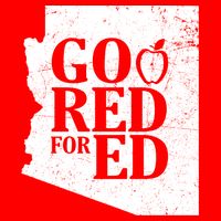 Go Red For Ed Distressed Metallic Star Ornament