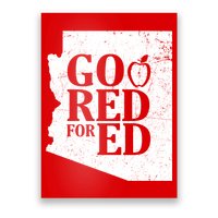 Go Red For Ed Distressed Poster