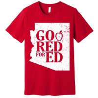 Go Red For Ed Distressed Premium T-Shirt