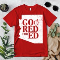 Go Red For Ed Distressed Premium T-Shirt