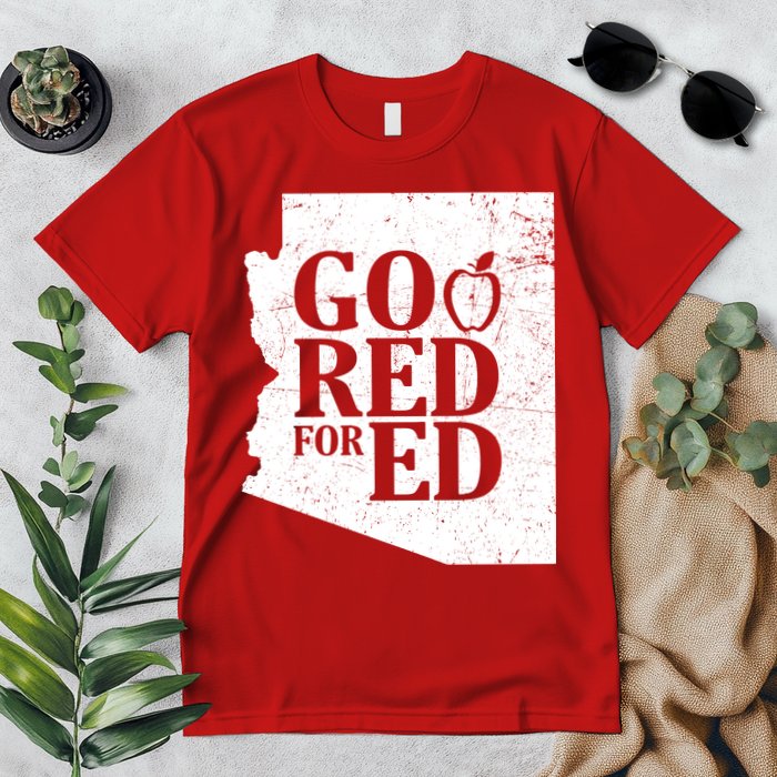 Go Red For Ed Distressed Premium T-Shirt