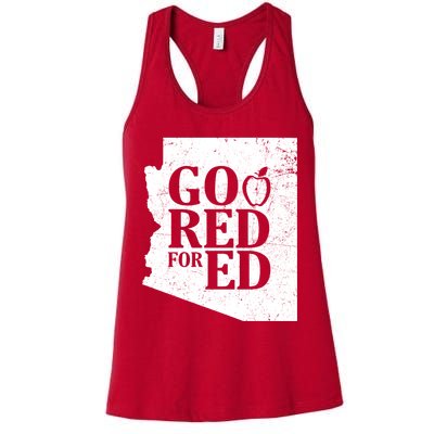 Go Red For Ed Distressed Womens Tank Top