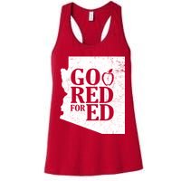 Go Red For Ed Distressed Womens Tank Top