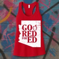 Go Red For Ed Distressed Womens Tank Top
