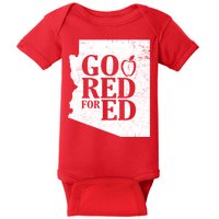 Go Red For Ed Distressed Baby Bodysuit