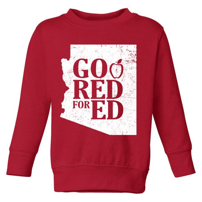 Go Red For Ed Distressed Toddler Sweatshirt