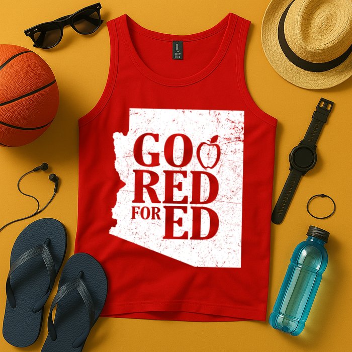 Go Red For Ed Distressed Tank Top