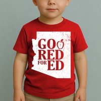 Go Red For Ed Distressed Toddler T-Shirt
