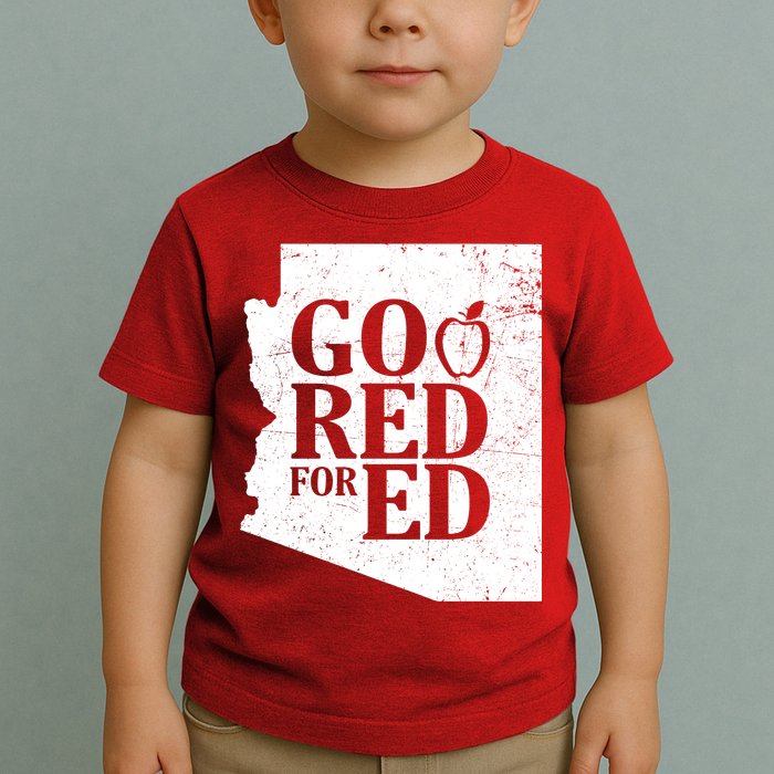 Go Red For Ed Distressed Toddler T-Shirt