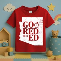 Go Red For Ed Distressed Toddler T-Shirt