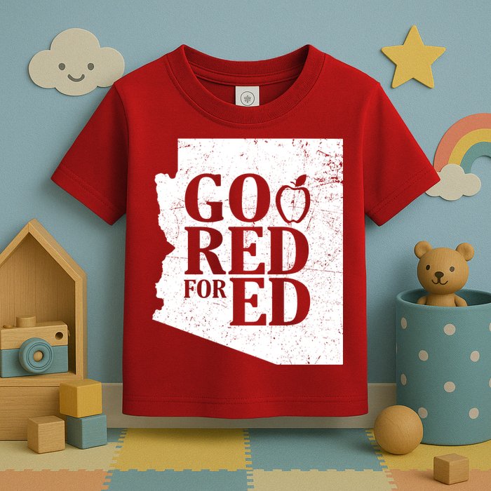 Go Red For Ed Distressed Toddler T-Shirt
