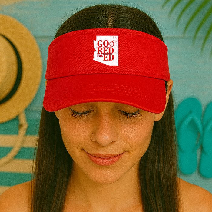 Go Red For Ed Distressed Visor