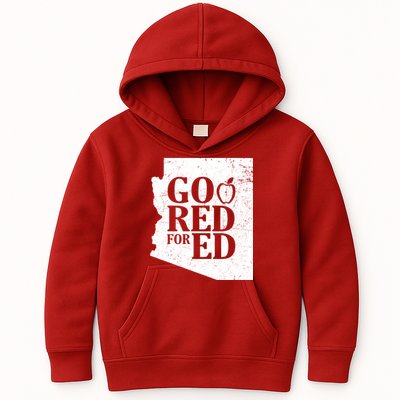 Go Red For Ed Distressed Kids Hoodie