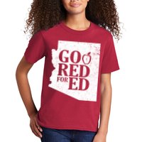Go Red For Ed Distressed Kids T-Shirt
