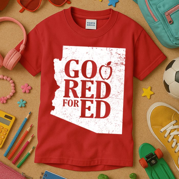 Go Red For Ed Distressed Kids T-Shirt