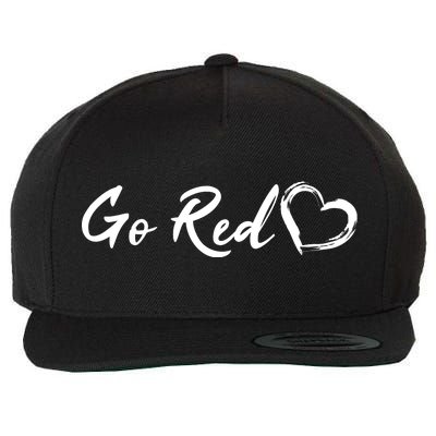 Go Red Heart Disease Awareness Wool Snapback Cap