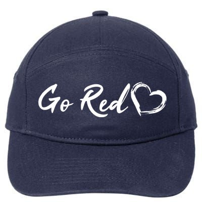 Go Red Heart Disease Awareness 7-Panel Snapback Hat