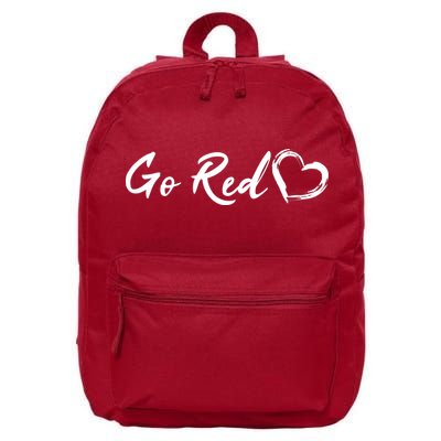 Go Red Heart Disease Awareness 16 in Basic Backpack