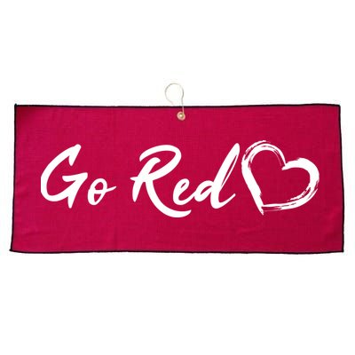 Go Red Heart Disease Awareness Large Microfiber Waffle Golf Towel