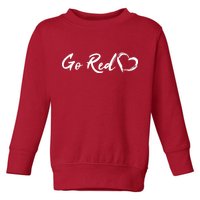 Go Red Heart Disease Awareness Toddler Sweatshirt