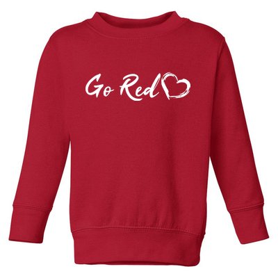 Go Red Heart Disease Awareness Toddler Sweatshirt