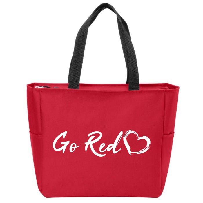 Go Red Heart Disease Awareness Zip Tote Bag