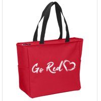 Go Red Heart Disease Awareness Zip Tote Bag