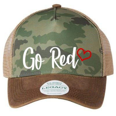 Go Red Heart Health Awareness Logo Legacy Tie Dye Trucker Hat