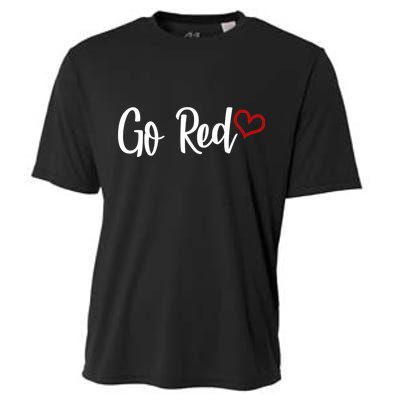 Go Red Heart Health Awareness Logo Cooling Performance Crew T-Shirt