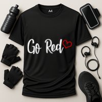 Go Red Heart Health Awareness Logo Cooling Performance Crew T-Shirt