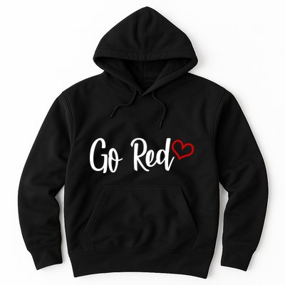 Go Red Heart Health Awareness Logo Hoodie