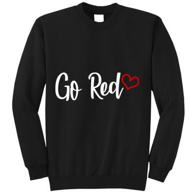 Go Red Heart Health Awareness Logo Sweatshirt
