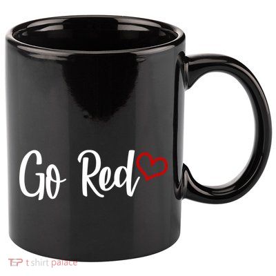 Go Red Heart Health Awareness Logo 11oz C Handle Ceramic Mug