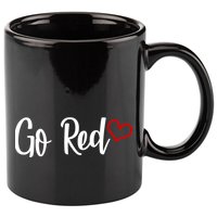 Go Red Heart Health Awareness Logo 11oz C Handle Ceramic Mug
