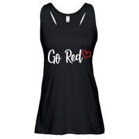 Go Red Heart Health Awareness Logo Ladies Essential Flowy Tank