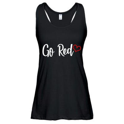 Go Red Heart Health Awareness Logo Ladies Essential Flowy Tank