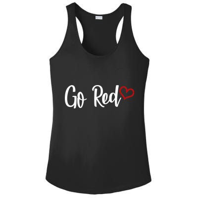 Go Red Heart Health Awareness Logo Ladies PosiCharge Competitor Racerback Tank