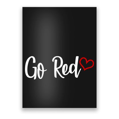 Go Red Heart Health Awareness Logo Poster