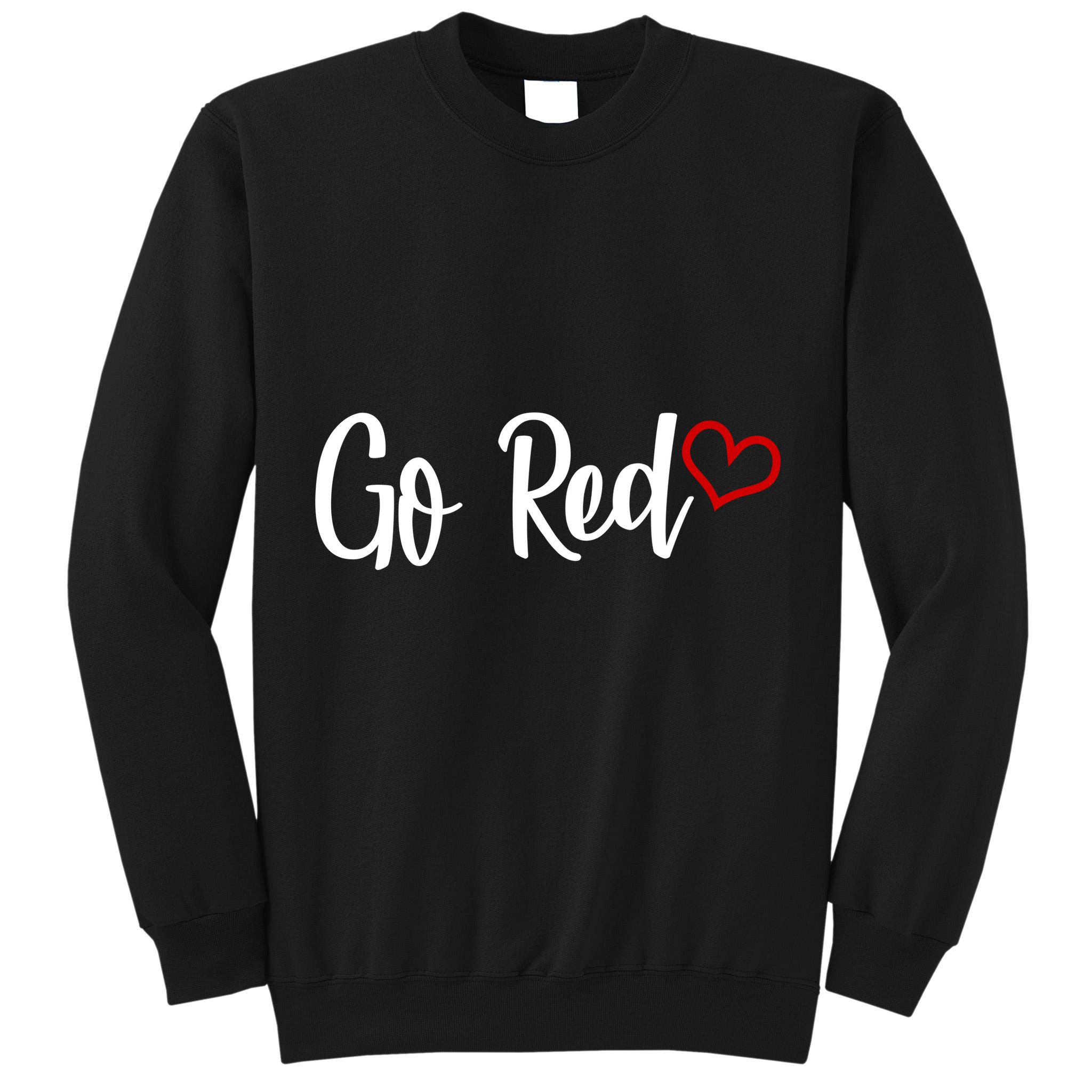 Go Red Heart Health Awareness Logo Tall Sweatshirt