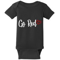 Go Red Heart Health Awareness Logo Baby Bodysuit