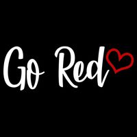 Go Red Heart Health Awareness Logo Cropped Pullover Crew