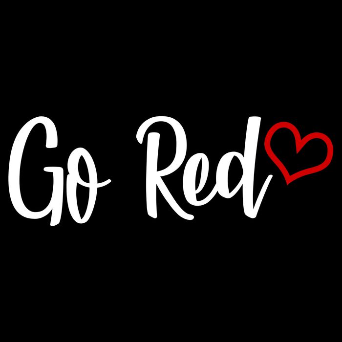 Go Red Heart Health Awareness Logo Cropped Pullover Crew
