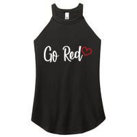 Go Red Heart Health Awareness Logo Women's Perfect Tri Rocker Tank