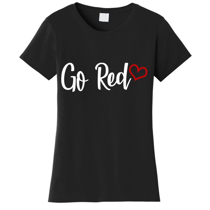 Go Red Heart Health Awareness Logo Women's T-Shirt