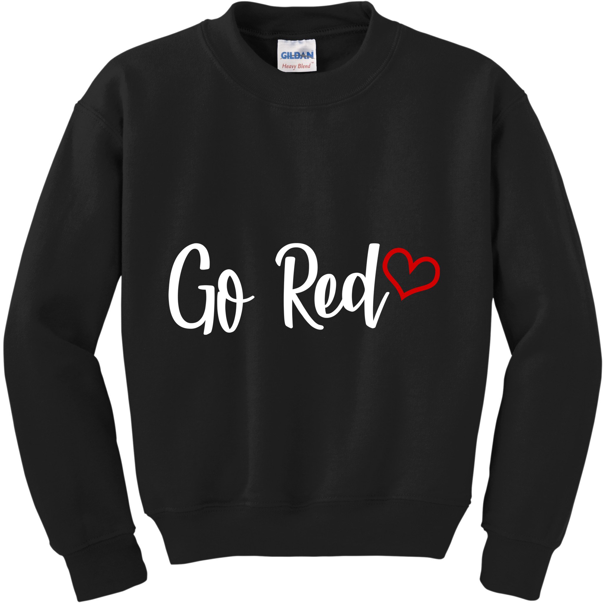 Go Red Heart Health Awareness Logo Kids Sweatshirt
