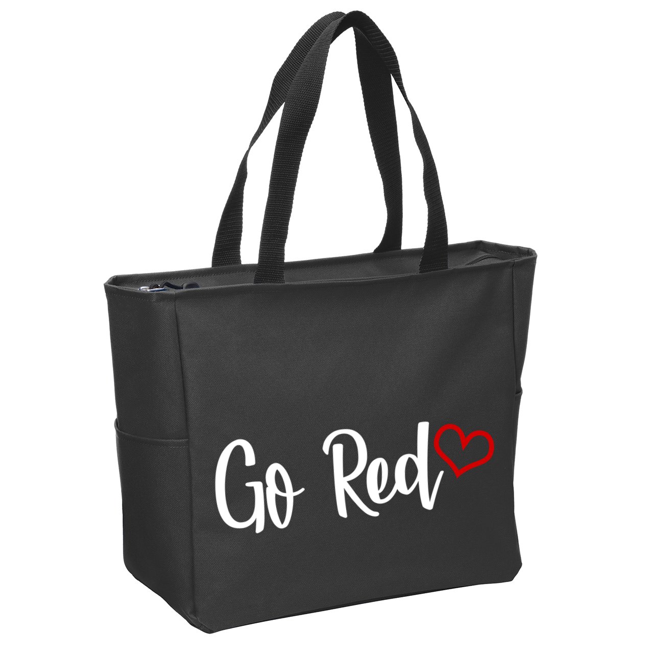 Go Red Heart Health Awareness Logo Zip Tote Bag