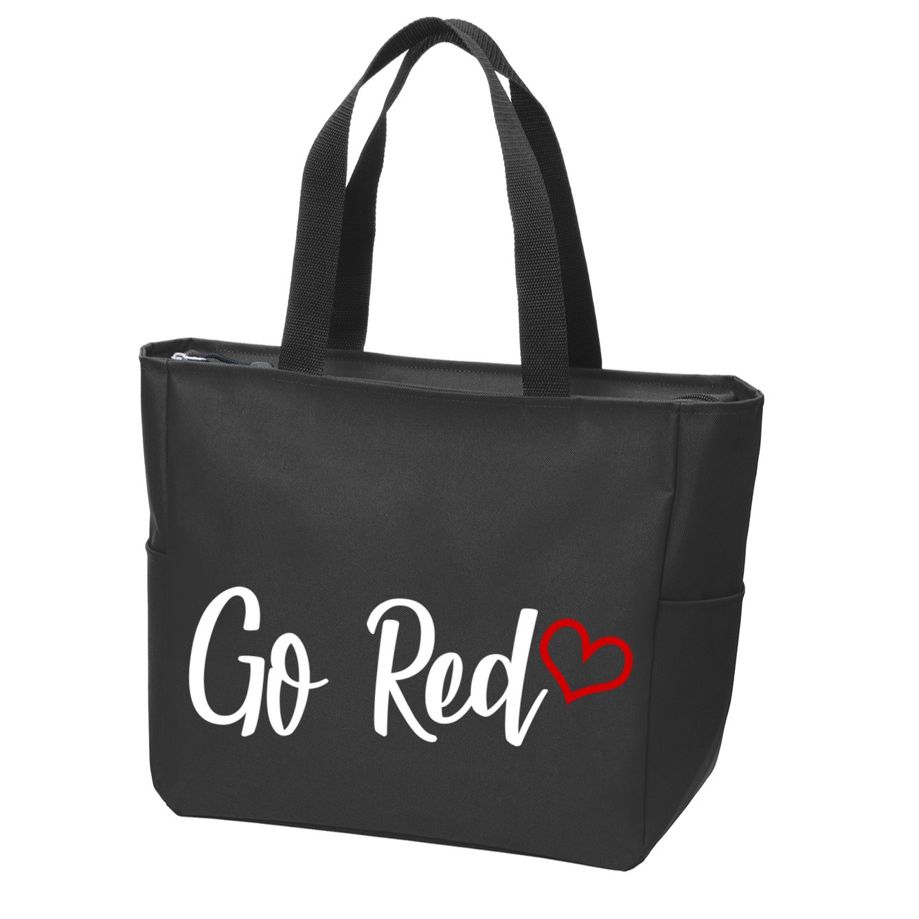 Go Red Heart Health Awareness Logo Zip Tote Bag
