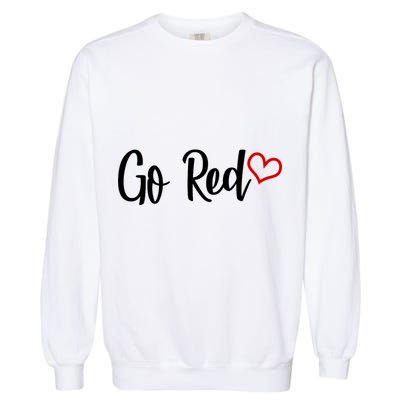 Go Red Heart Health Awareness Logo Garment-Dyed Sweatshirt