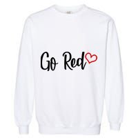 Go Red Heart Health Awareness Logo Garment-Dyed Sweatshirt